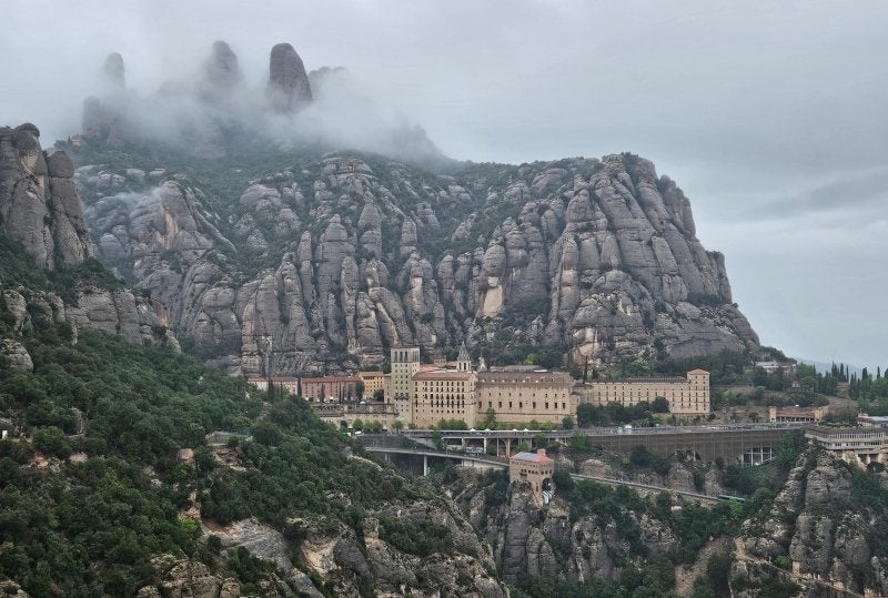 Rugged mountain trail near Montserrat