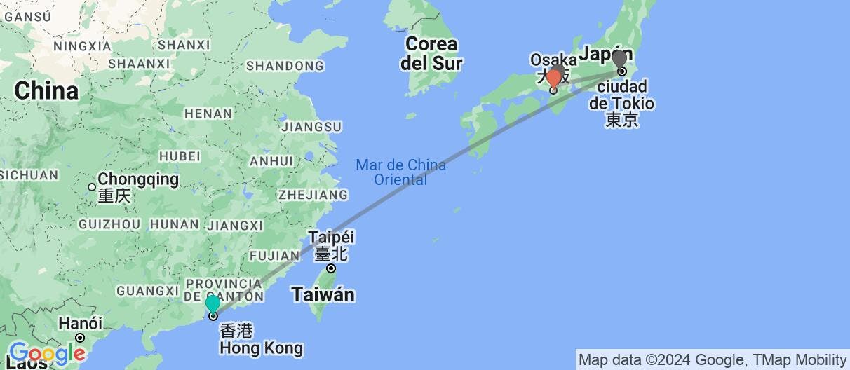 Map of Rascacielos de Hong Kong y Japón a tu aire